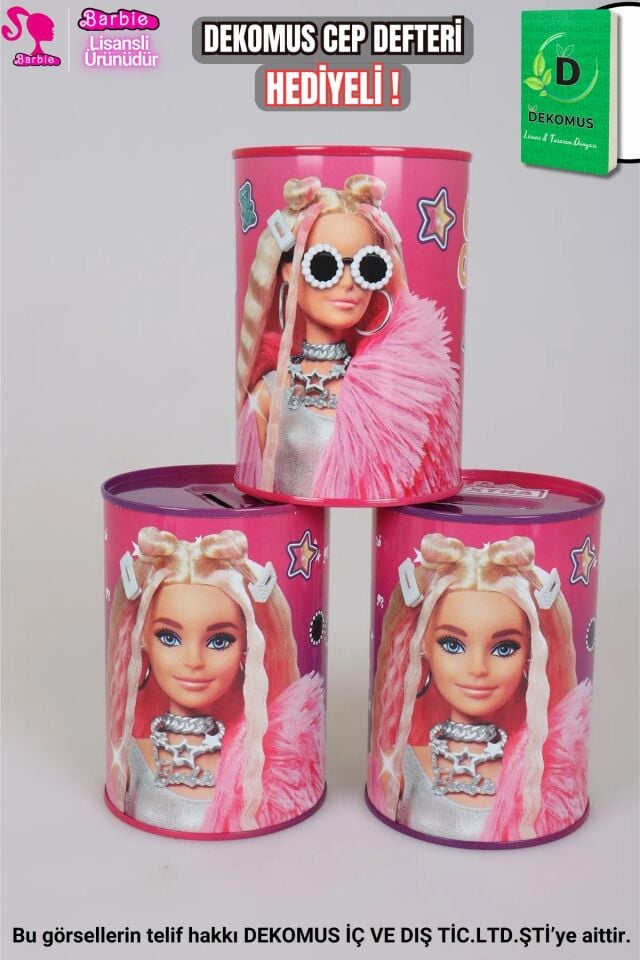 ''DEKOMUS CEP DEFTERİ HEDİYELİ'' LİSANSLI BARBIE ''TEKLİ'' KUMBARA