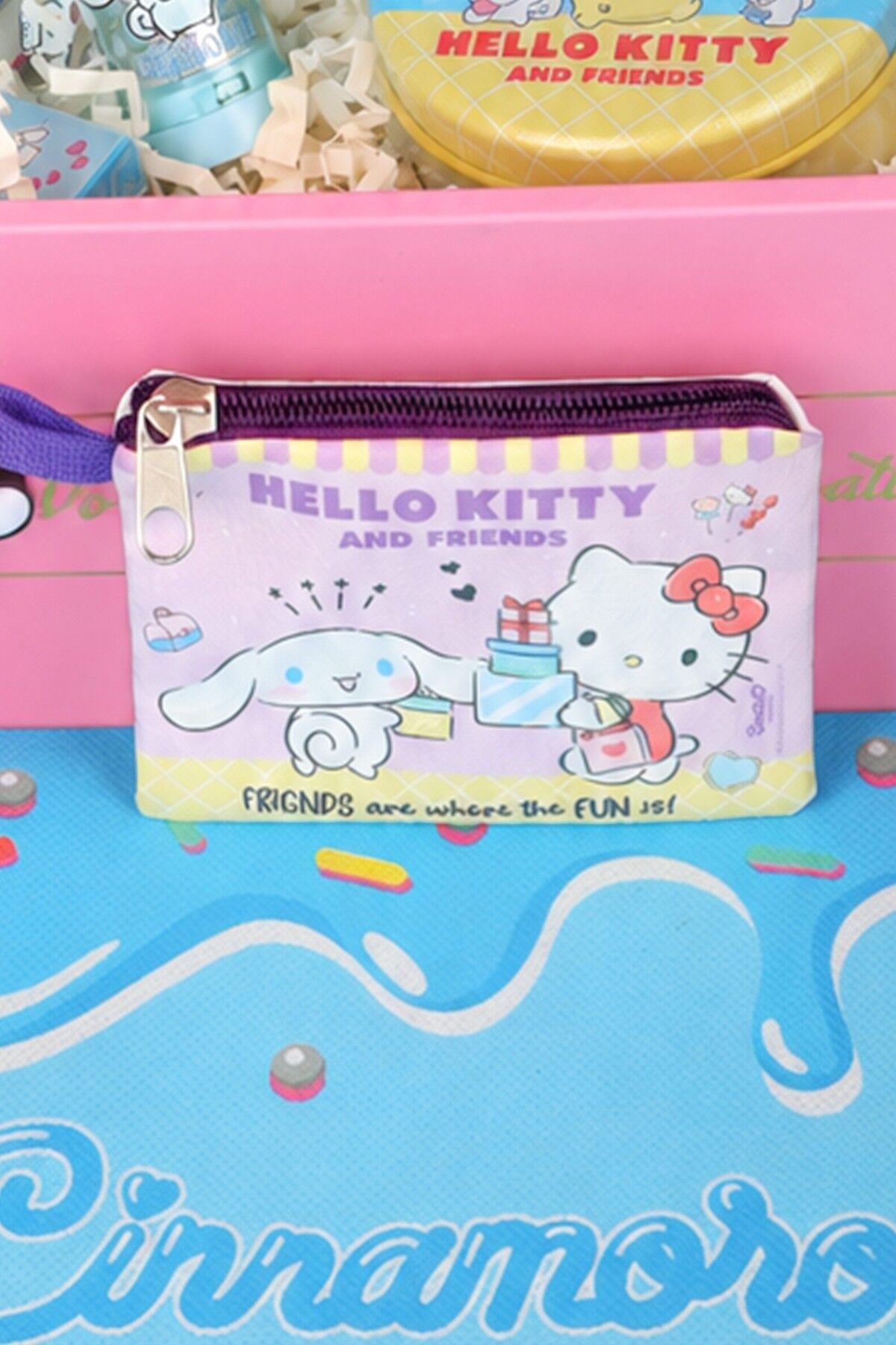 Özel Kutulu Sweet Bow Collection Lisanslı Cinnamoroll 18 Parça Kırtasiye Seti Uçlu Kalem,Bloknot,Roket Silgi