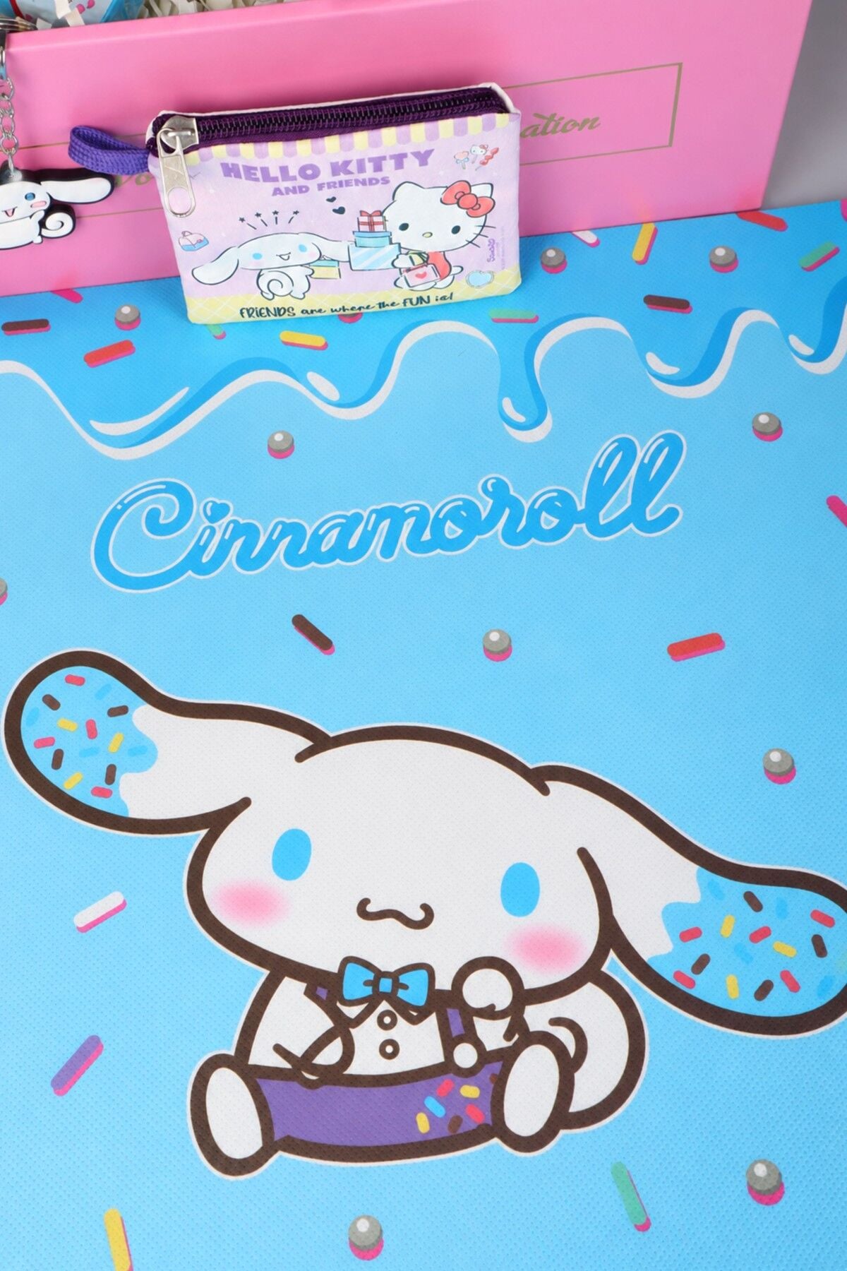 Özel Kutulu Sweet Bow Collection Lisanslı Cinnamoroll 18 Parça Kırtasiye Seti Uçlu Kalem,Bloknot,Roket Silgi