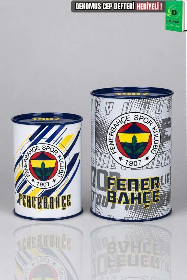 Lisanslı Fenerbahçe Orta ve Küçük Boy Kumbara Seti Dekomus Cep Defteri Hediyeli