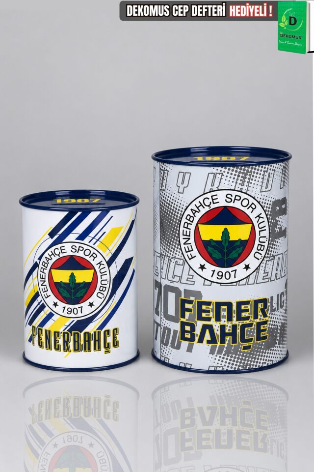 Lisanslı Fenerbahçe Orta ve Küçük Boy Kumbara Seti Dekomus Cep Defteri Hediyeli