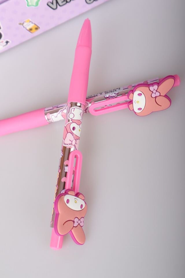 ''DEKOMUS ISLAK MENDİL HEDİYELİ'' LİSANSLI MY MELODY ''TEKLİ'' SHINNY VERSATİL UÇLU KALEM 0.7 MM