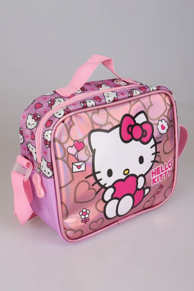 YENİ SEZON LİSANSLI HELLO KITTY'NIN PIRILTILI DÜNYASI ÖZEL KOLEKSİYON BESLENME ÇANTASI