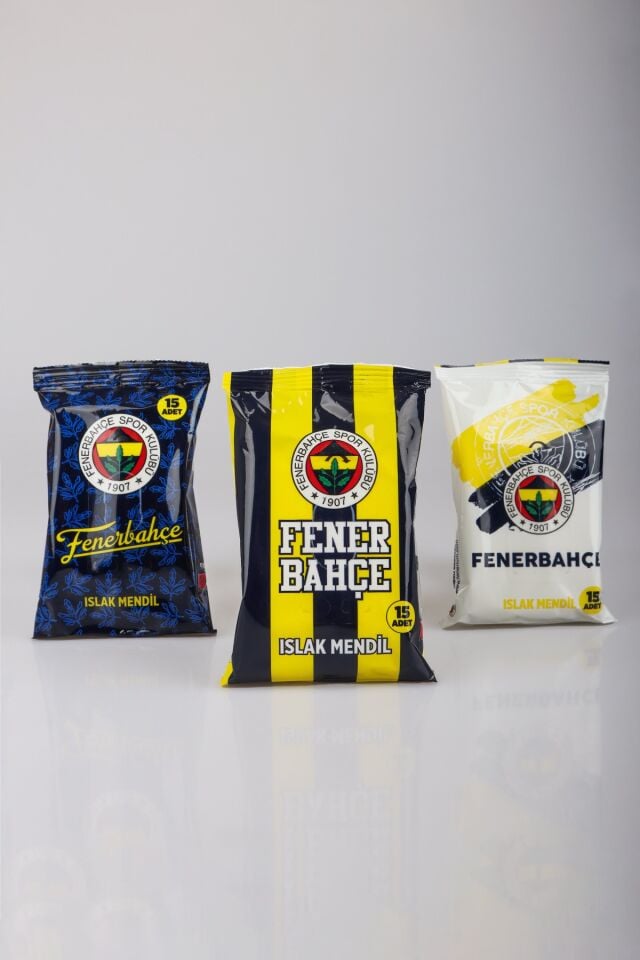 LİSANSLI FENERBAHÇE ''TEKLİ'' ISLAK MENDİL 15 YAPRAK ''DEKOMUS CEP DEFTERİ HEDİYELİ''