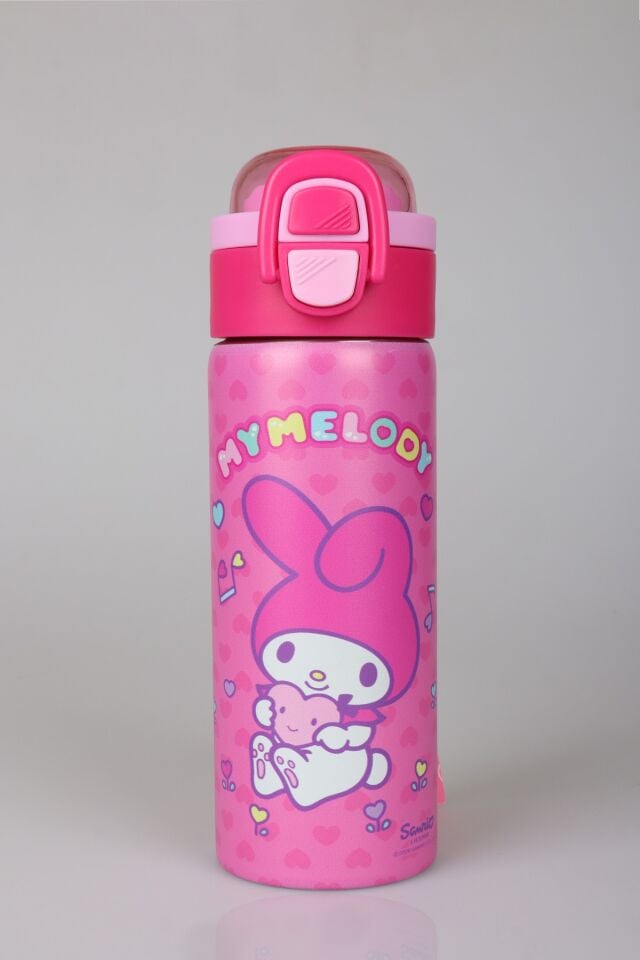 x Dekomus Lisanslı My Melody Sweet Berry Collection 600 ML Çift Fonksiyon Kapaklı Çelik Matara