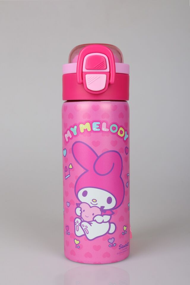 x Dekomus Lisanslı My Melody Sweet Berry Collection 600 ML Çift Fonksiyon Kapaklı Çelik Matara