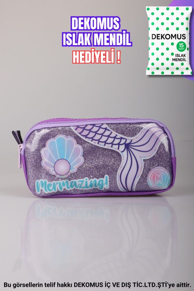 ''DEKOMUS ISLAK MENDİL HEDİYELİ''  ''PEARLA KOLEKSİYONU'' KALEM ÇANTASI