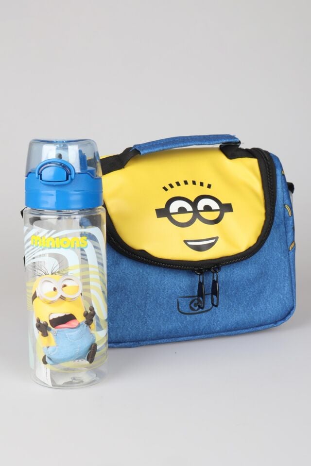 x Dekomus Lisanslı Minions Banana Mood Collection Termoslu Beslenme Çantası ve 500 ML Matara Seti