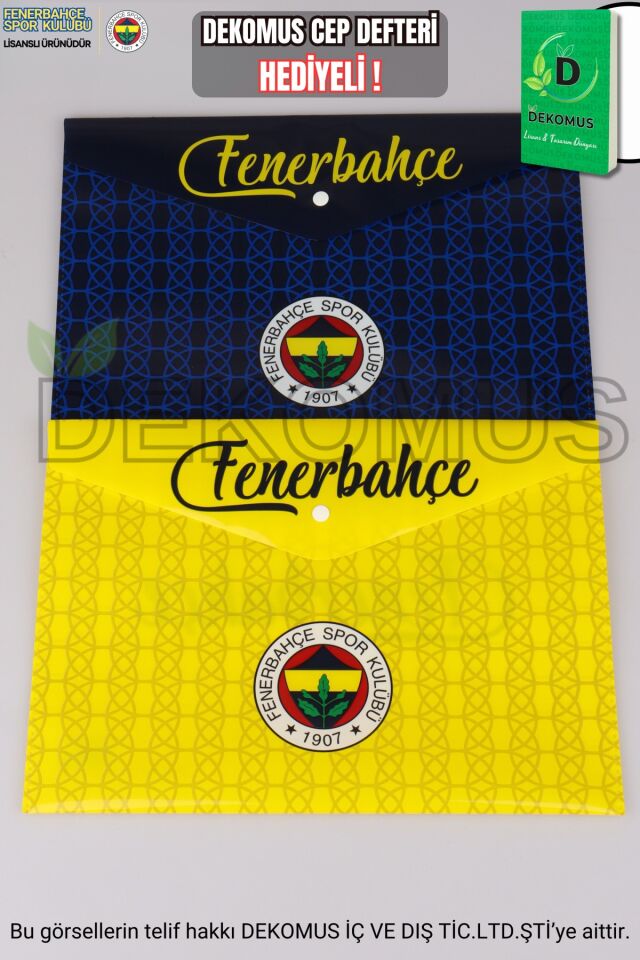 ''DEKOMUS CEP DEFTERİ HEDİYELİ'' YENİ SEZON LİSANSLI FENERBAHÇE TEKLİ ÇITÇITLI DOSYA