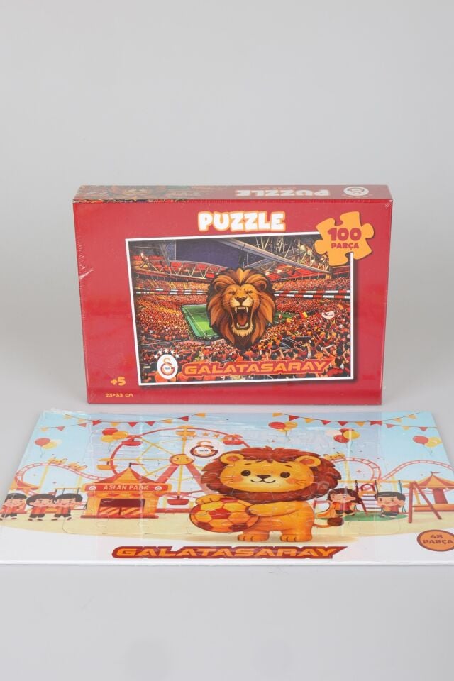 x Dekomus Lisanslı Galatasaray Yetişkin & Çocuk Puzzle 2'lisi 100 Parça ve 48 Parça