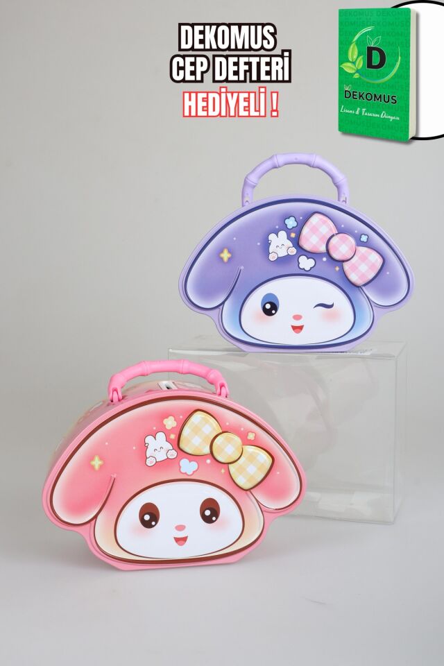 ''DEKOMUS CEP DEFTERİ HEDİYELİ'' KUROMI,MELODY ''TEKLİ'' METAL KUMBARA