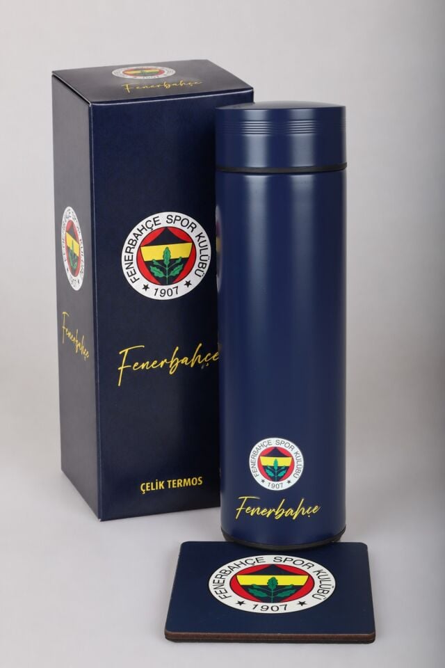 x Dekomus Lisanslı Fenerbahçe 500 ML Çelik Matara ve Kupa Altlığı Seti