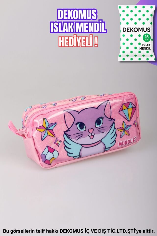''DEKOMUS ISLAK MENDİL HEDİYELİ'' ''SWEET AND SPARKLY KOLEKSİYONU'' KALEM ÇANTASI