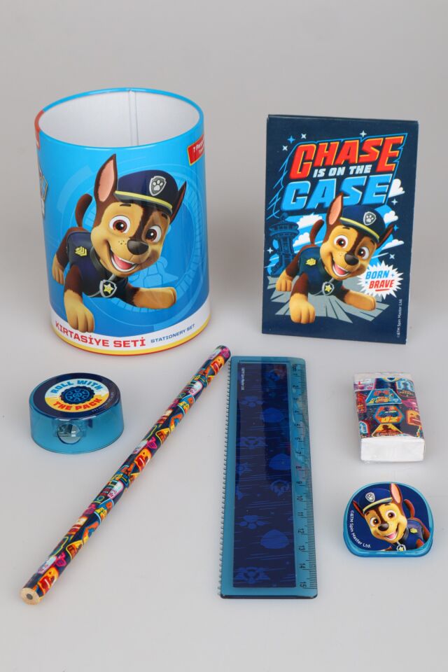 x Dekomus Lisanslı Paw Patrol Rescue Crew Collection 7'Li Kırtasiye Seti Metal Kalemlik,Not Defteri,Kurşun Kalem,Cetvel,Silgi,Kalemtraş,Ataç Seti