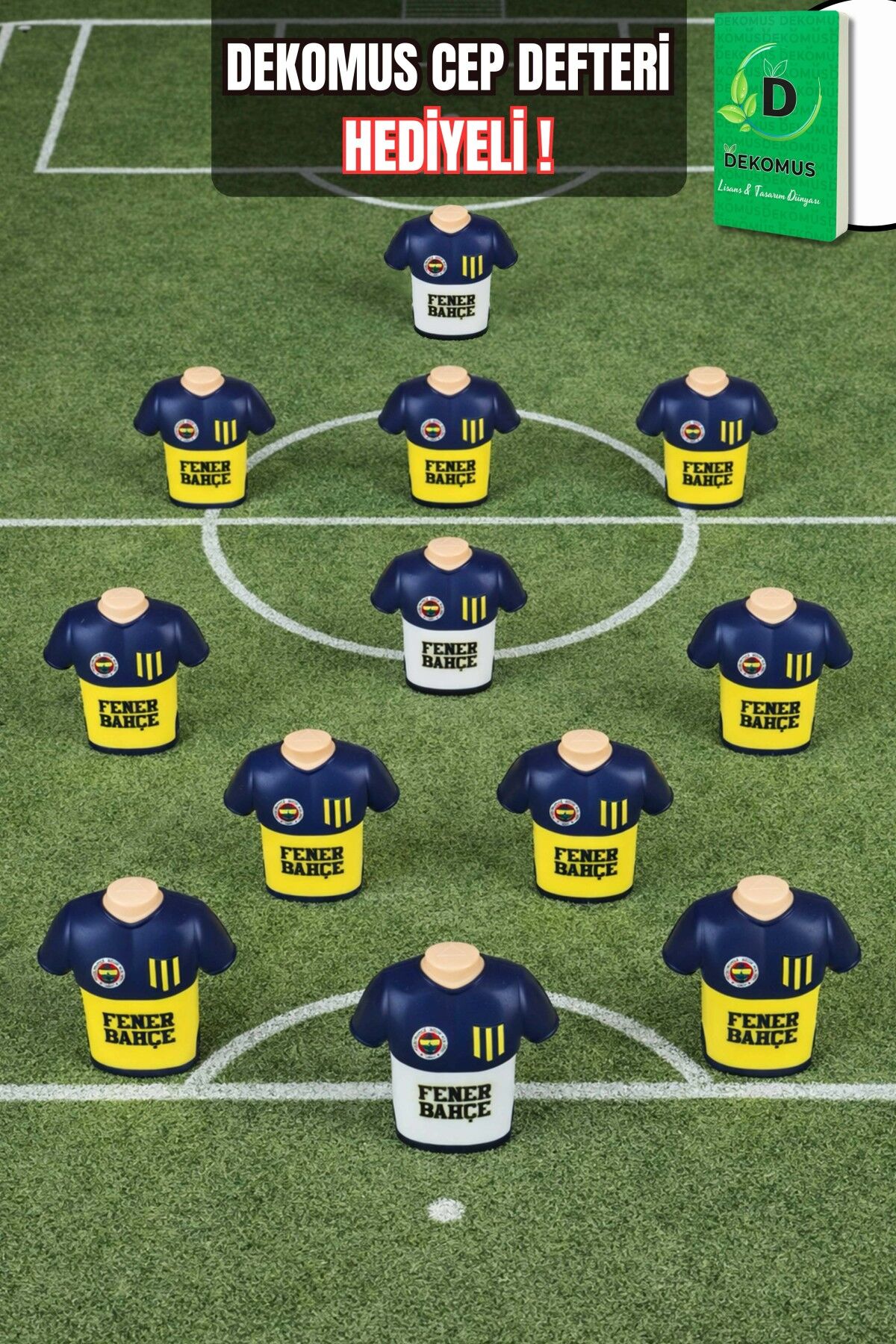 LİSANSLI FENERBAHÇE SİLGİLİ FORMA TASARIMLI KALEMTRAŞ ''TEK ADET'' DEKOMUS CEP DEFTERİ HEDİYELİ