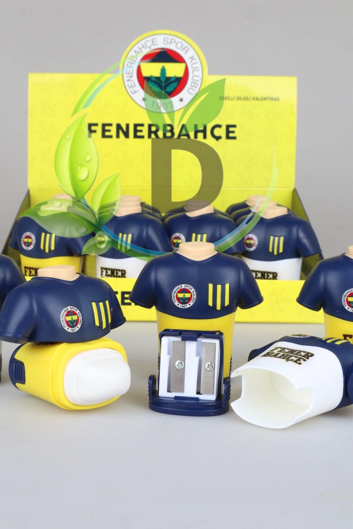 LİSANSLI FENERBAHÇE SİLGİLİ FORMA TASARIMLI KALEMTRAŞ ''TEK ADET'' DEKOMUS CEP DEFTERİ HEDİYELİ