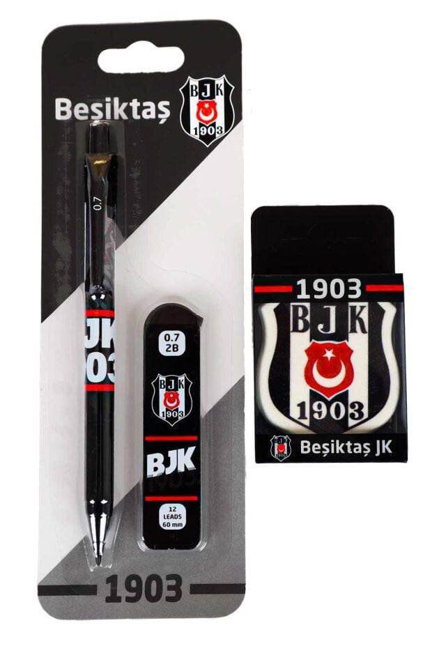 LİSANSLI BEŞİKTAŞ VERSATİL UÇLU KALEM , 0.7 MM UÇ VE SİLGİ SETİ