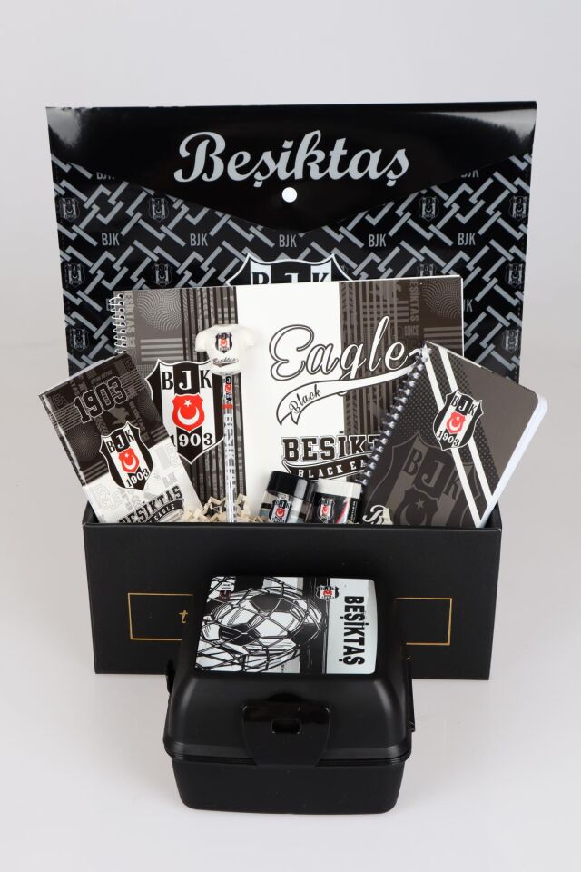 ÖZEL KUTULU LİSANSLI BEŞİKTAŞ BESLENME KABI VE KIRTASİYE SETİ
