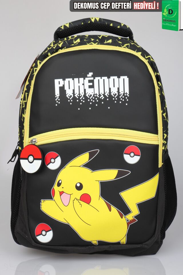 Lisanslı Pokemon Electric Shadow Collection Büyük Boy Okul Çantası Dekomus Cep Defteri Hediyeli