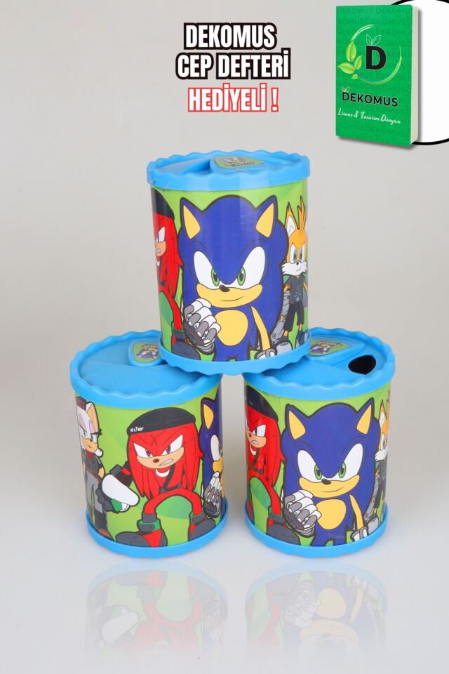 DEKOMUS CEP DEFTERİ HEDİYELİ LİSANSLI SONIC ''TEK ADET'' KUMBARA