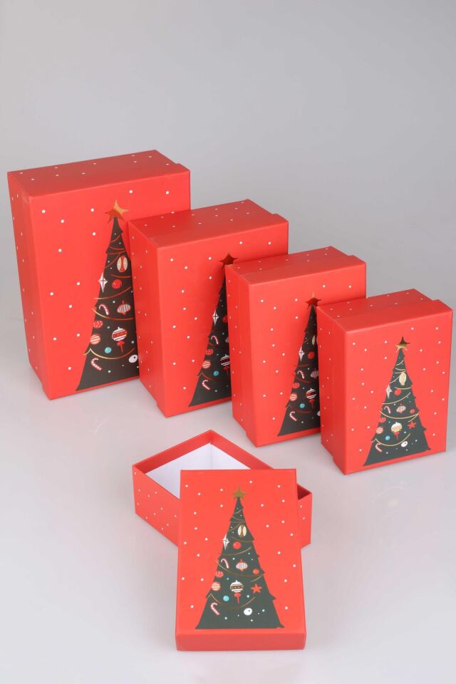 DEKOMUS PREMIUM YILBAŞI TEMALI ÖZEL 5'Lİ KUTU ''YENİ YIL MERRY CHRISTMAS ''