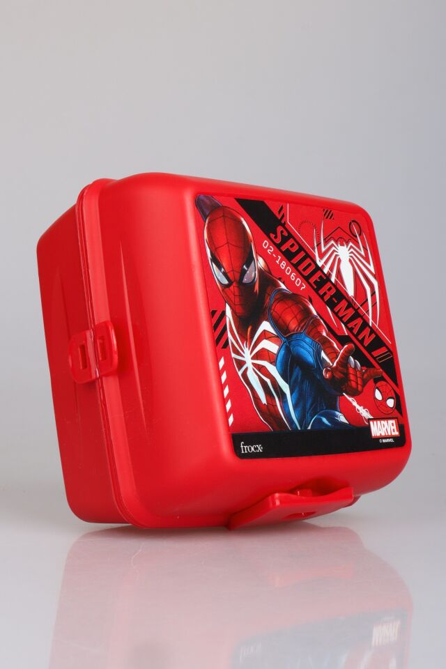 ''DEKOMUS CEP DEFTERİ HEDİYELİ'' LİSANSLI SPIDERMAN 2 KATLI BESLENME KUTUSU / LUNCH BOX