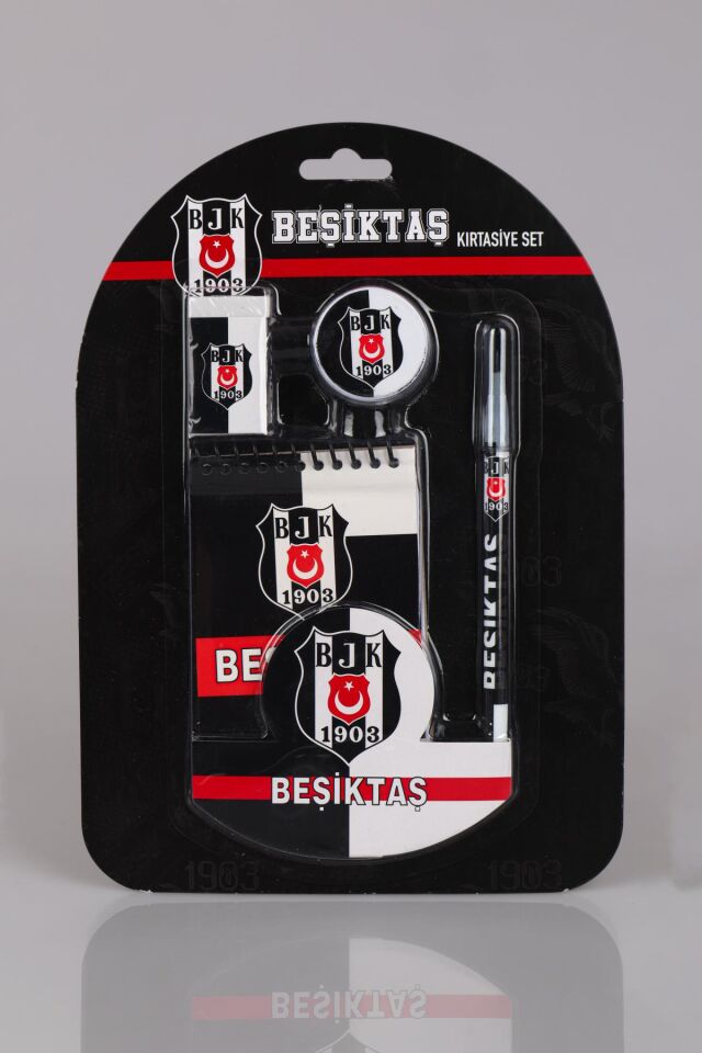 ''DEKOMUS CEP DEFTERİ HEDİYELİ'' YENİ SEZON LİSANSLI BEŞİKTAŞ 4'LÜ KIRTASİYE SETİ NOT DEFTERİ, SİLGİ,KALEMTRAŞ,GEÇMELİ KURŞUN KALEM