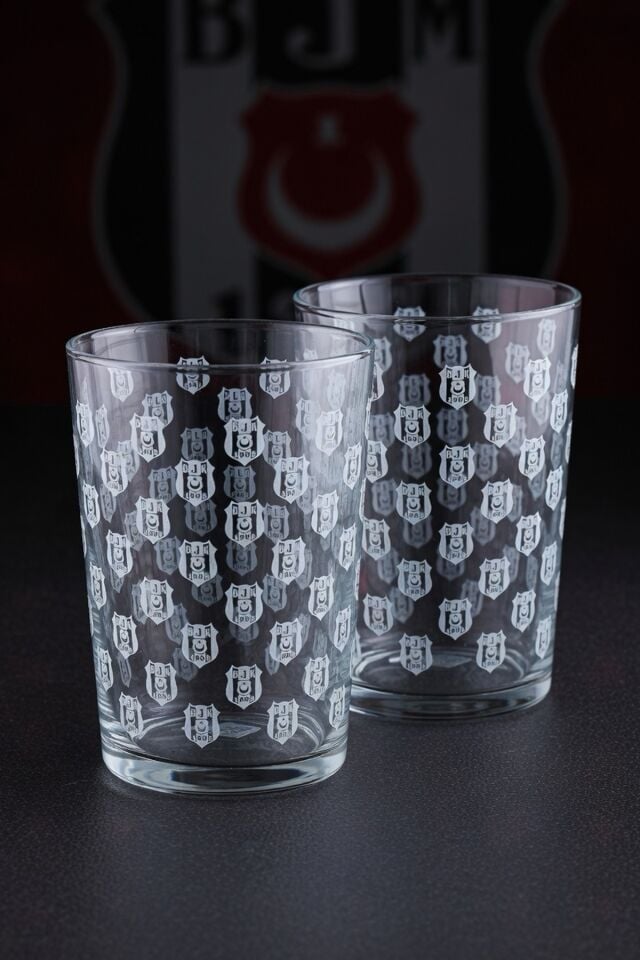 DEKOMUS İLE LİSANSLI BEŞİKTAŞ LOGOLU BARDAK 500 ML ''2 ADET''
