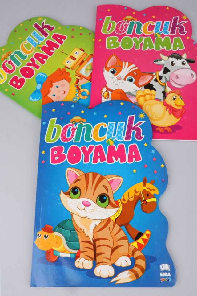 Ema Boncuk Boyama Şekilli Boya Kitabı Tek Adet ve Dekomus Cep Defteri