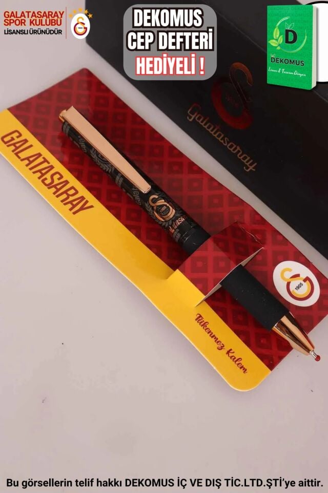 ''DEKOMUS CEP DEFTERİ HEDİYELİ'' LİSANSLI GALATASARAY HYBRID INK MEKANİK TÜKENMEZ KALEM