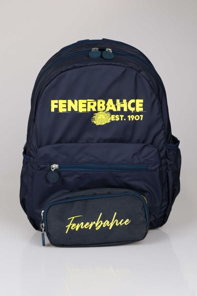DEKOMUS İLE LİSANSLI FENERBAHÇE BÜYÜK BOY OKUL ÇANTASI VE KALEM ÇANTASI OKUL SETİ
