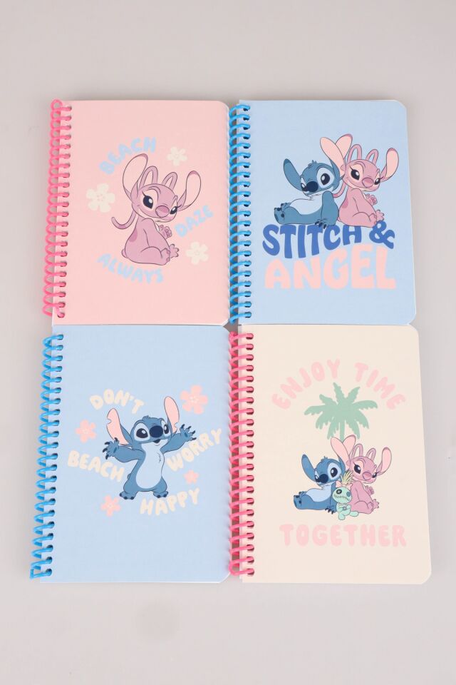 DEKOMUS İLE LİSANSLI LILO & STITCH ''TEKLİ'' SPIRALLI A6 80 YAPRAK BLOKNOT