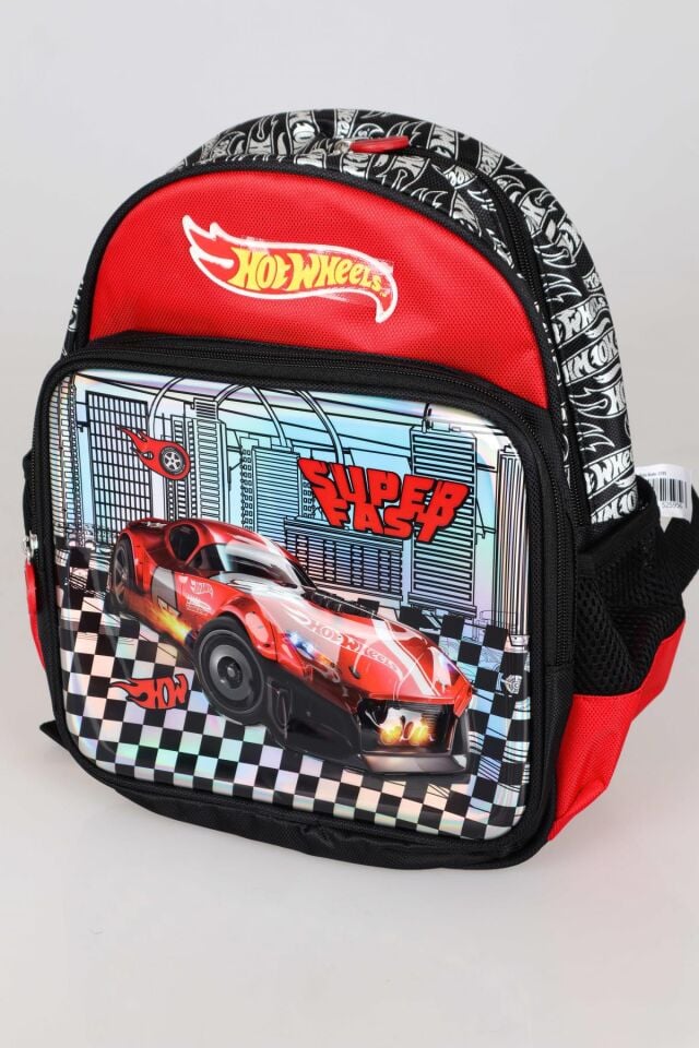 YENİ SEZON LİSANSLI TEK BÖLMELİ KÜÇÜK BOY 32 CM HOT WHEELS ANAOKUL ÇANTASI