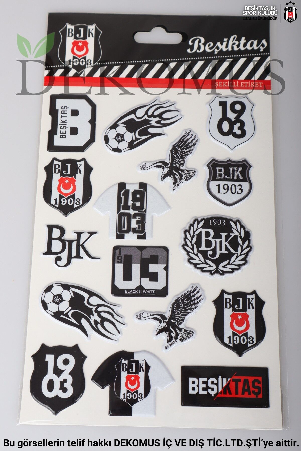LİSANSLI BEŞİKTAŞ 3D ŞEKİLLİ ETİKET/STICKER