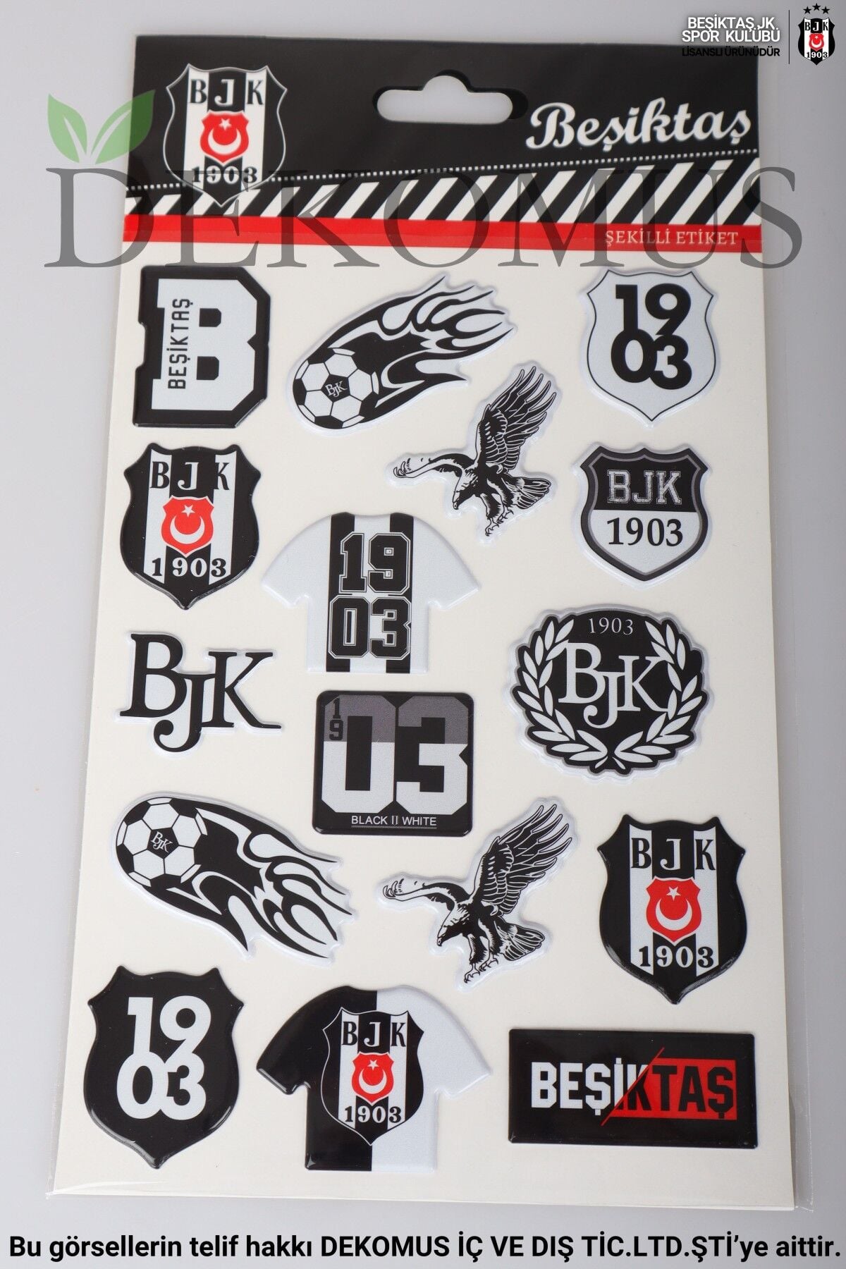 LİSANSLI BEŞİKTAŞ 3D ŞEKİLLİ ETİKET/STICKER