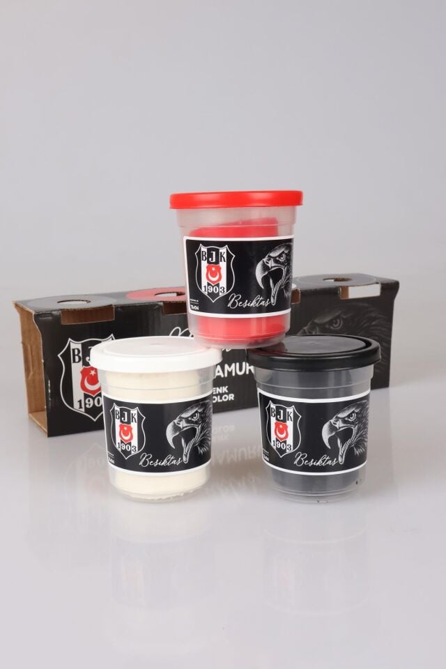 DEKOMUS CEP DEFTERİ HEDİYELİ YENİ SEZON LİSANSLI BEŞİKTAŞ 4'LÜ OYUN HAMURU