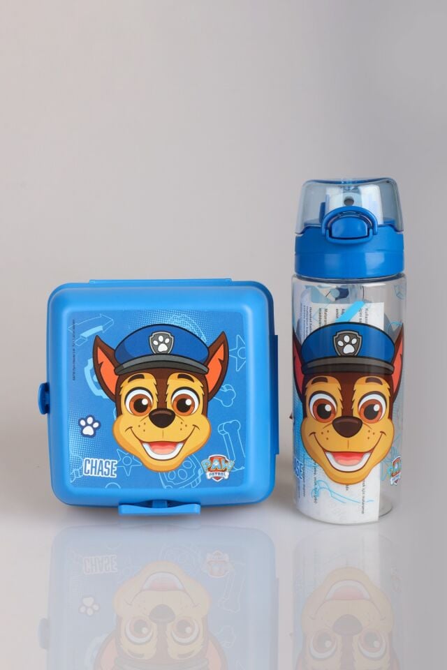 DEKOMUS LİSANSLI PAW PATROL TRITAN MATARA 500 ML VE ÇİFT KATLI BESLENME KABI SETİ