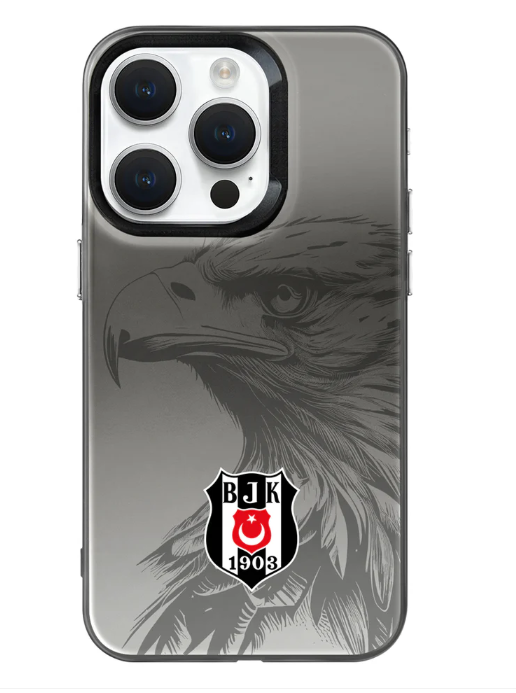 x Dekomus Lisanslı Beşiktaş Iphone 15 Pro Kartal Logo Telefon Kılıfı ''Dekomus Cep Defteri Hediyeli''