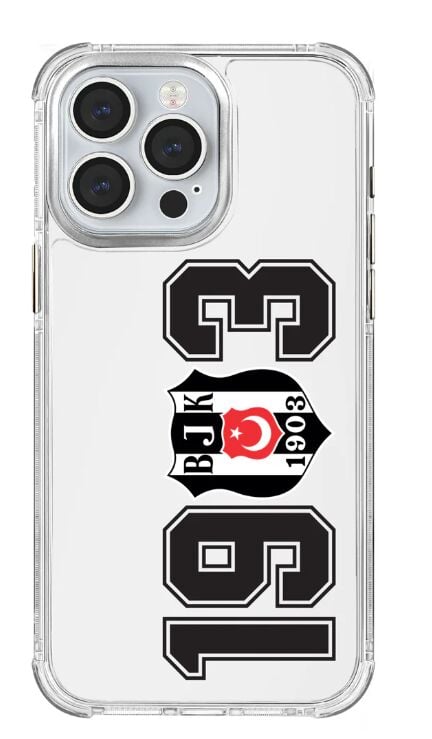 x Dekomus Lisanslı Beşiktaş Iphone 15 Pro Max 1903 Şeffaf Telefon Kılıfı ''Dekomus Cep Defteri Hediyeli''