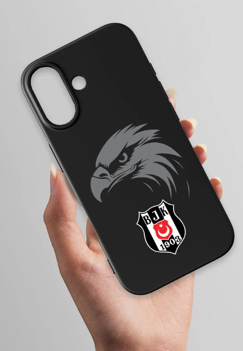 x Dekomus Lisanslı Beşiktaş Iphone 17 Kartal Arma Siyah Silikon Telefon Kılıfı ''Dekomus Cep Defteri Hediyeli''