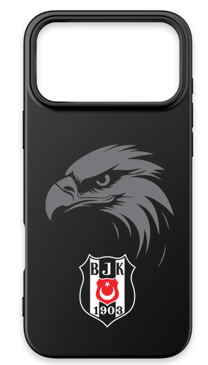 x Dekomus Lisanslı Beşiktaş Iphone 17 Pro Kartal Arma Siyah Silikon Telefon Kılıfı ''Dekomus Cep Defteri Hediyeli''