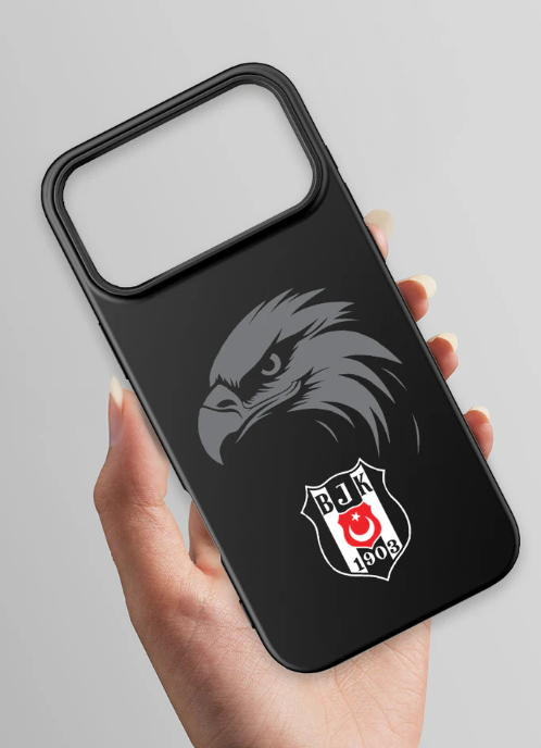 x Dekomus Lisanslı Beşiktaş Iphone 17 Pro Max Kartal Arma Siyah Silikon Telefon Kılıfı ''Dekomus Cep Defteri Hediyeli''