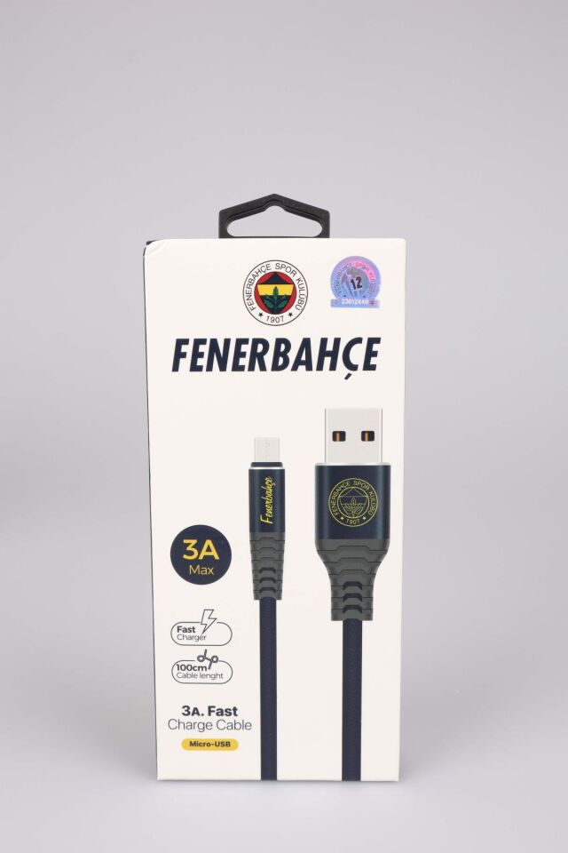 FENERBAHÇE ORJINAL LİSANSLI SAMSUNG Data+Sarj Kablosu KBL-1907 3A Micro Usb 1m(5x8)*40