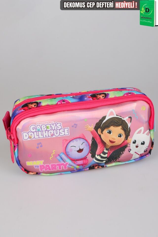 Lisanslı Gabby’s Dollhouse Kalem Çantası Dekomus Cep Defteri Hediyeli