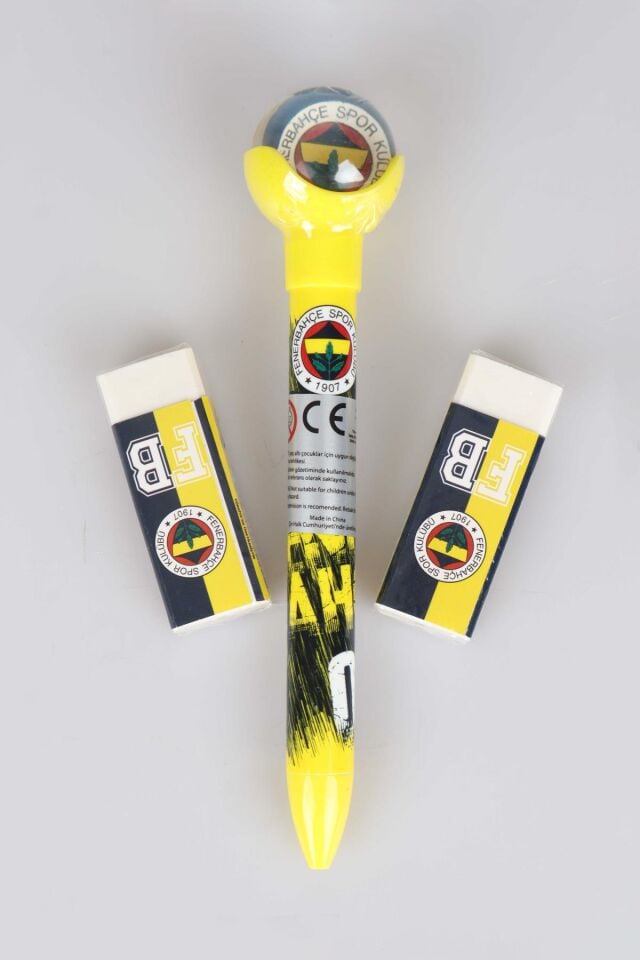 LİSANSLI FENERBAHÇE VERSATİL UÇLU KALEM ve 2 ADET SİLGİ SETİ