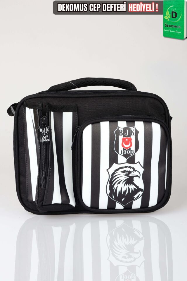 x Dekomus Lisanslı Beşiktaş Kartal 3 Bölmeli Beslenme Çantası