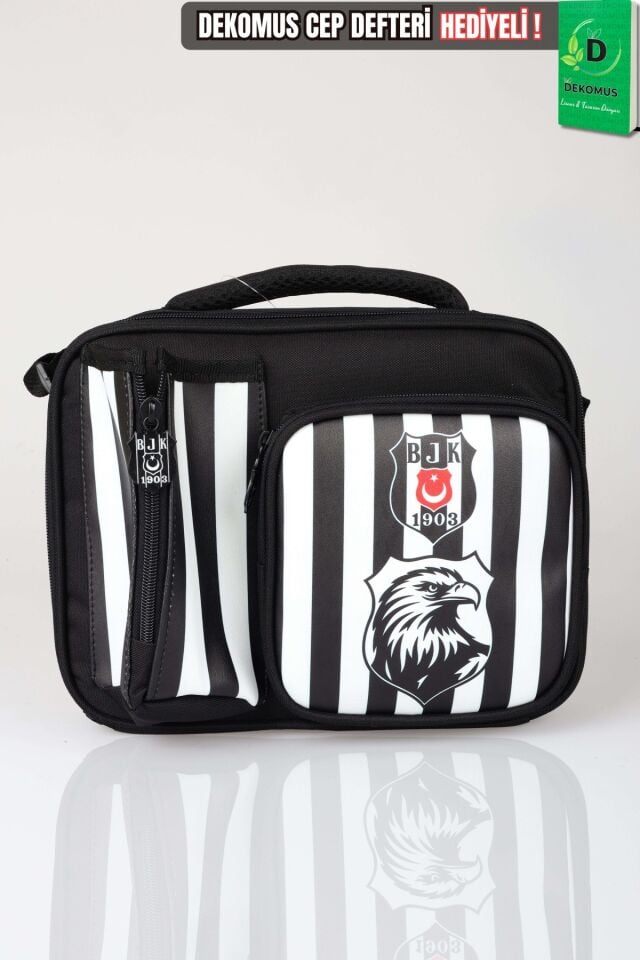 x Dekomus Lisanslı Beşiktaş Kartal 3 Bölmeli Beslenme Çantası