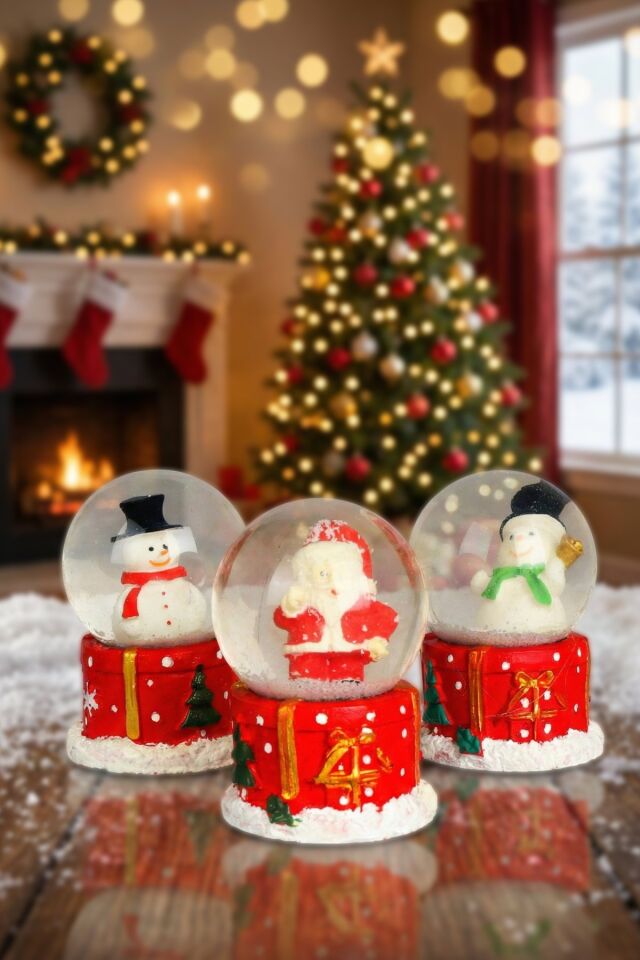 DEKOMUS MUTLU YILLAR SERİSİ KAR KÜRESİ ''YENİ YIL MERRY CHRISTMAS ''