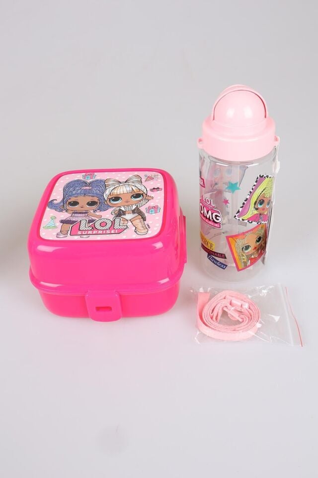 LİSANSLI LOL SURPRISE TRİTAN MATARA VE ÇİFT KATLI BESLENME KABI SETİ