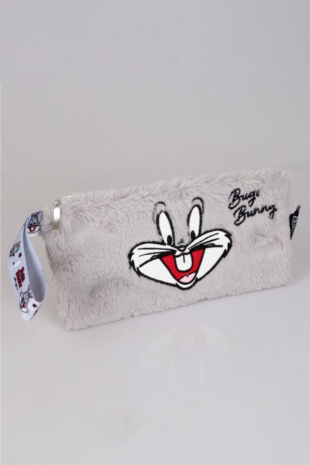 DEKOMUS İLE YENİ SEZON LİSANSLI BUGS BUNNY BASIC PELUŞ EL ÇANTASI/MAKYAJ ÇANTASI/KALEM ÇANTASI